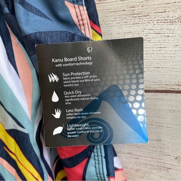 NEW WITH TAGS KANU TROPICAL PRINT‎ BOARD SHORTS - Picture 4 of 6